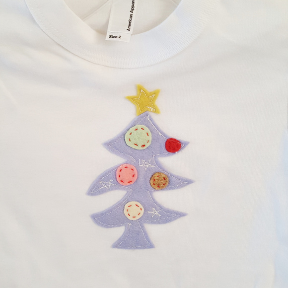 American Apparel XMAS TREE Toddler Tee Shirt Custom Made NWT Designer Kids Wear - Picture 8 of 8